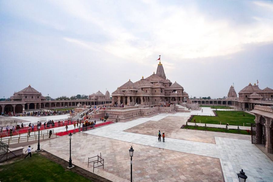 A view of the Ram Janmabhoomi Temple complex, in Ayodhya on March 23, 2026. (IANS/ShriRamTeerthKshetra Photo)