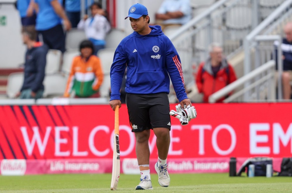 Manchester: India's Vaibhav during a warm-up session before the start of the second T20 International match between India and England in the India tour of England 2026 at Emirates Old Trafford in Manchester, England, on Saturday, July 4, 2026. (Photo: IANS)