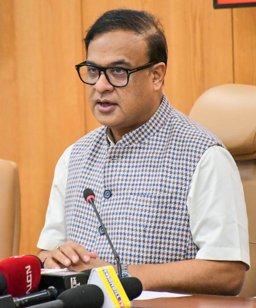 Assam Chief Minister Himanta Biswa Sarma addresses a press conference in Guwahati district of Assam on June 23, 2026. (IANS Photo)