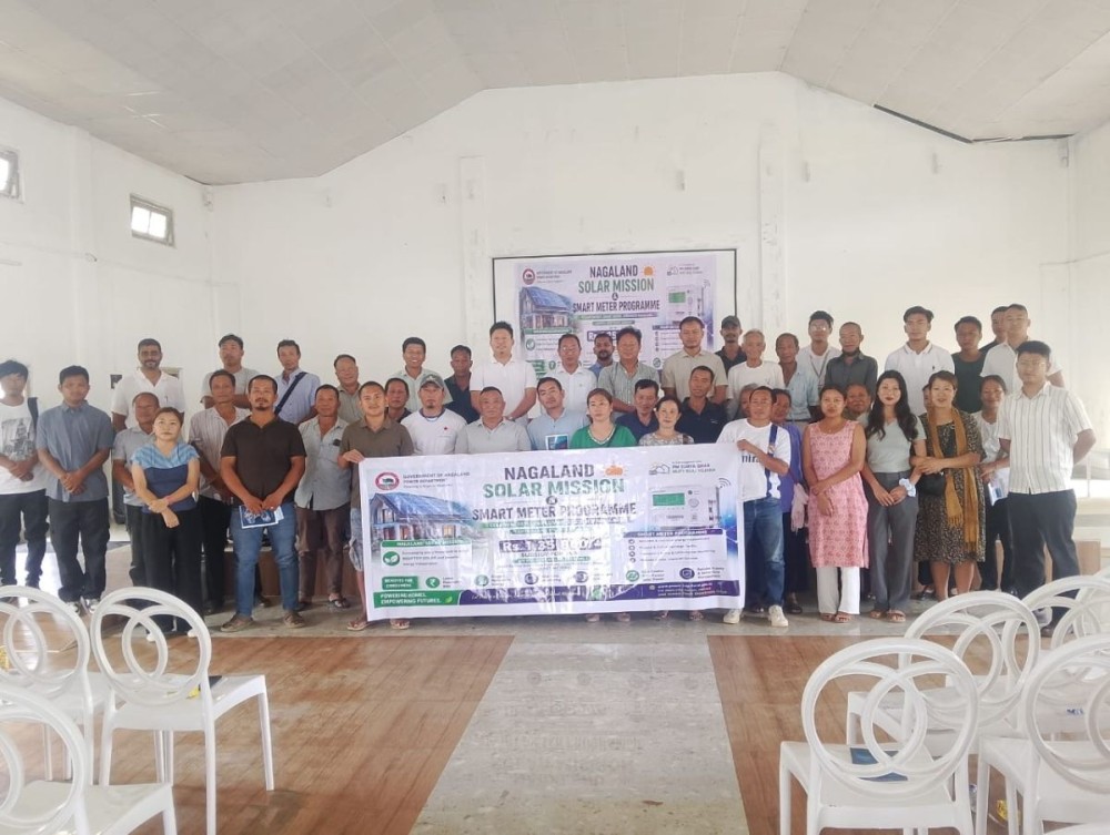 Power department officials during the awareness programme at the Peren Town Council Hall on July 4. (DIPR Photo)