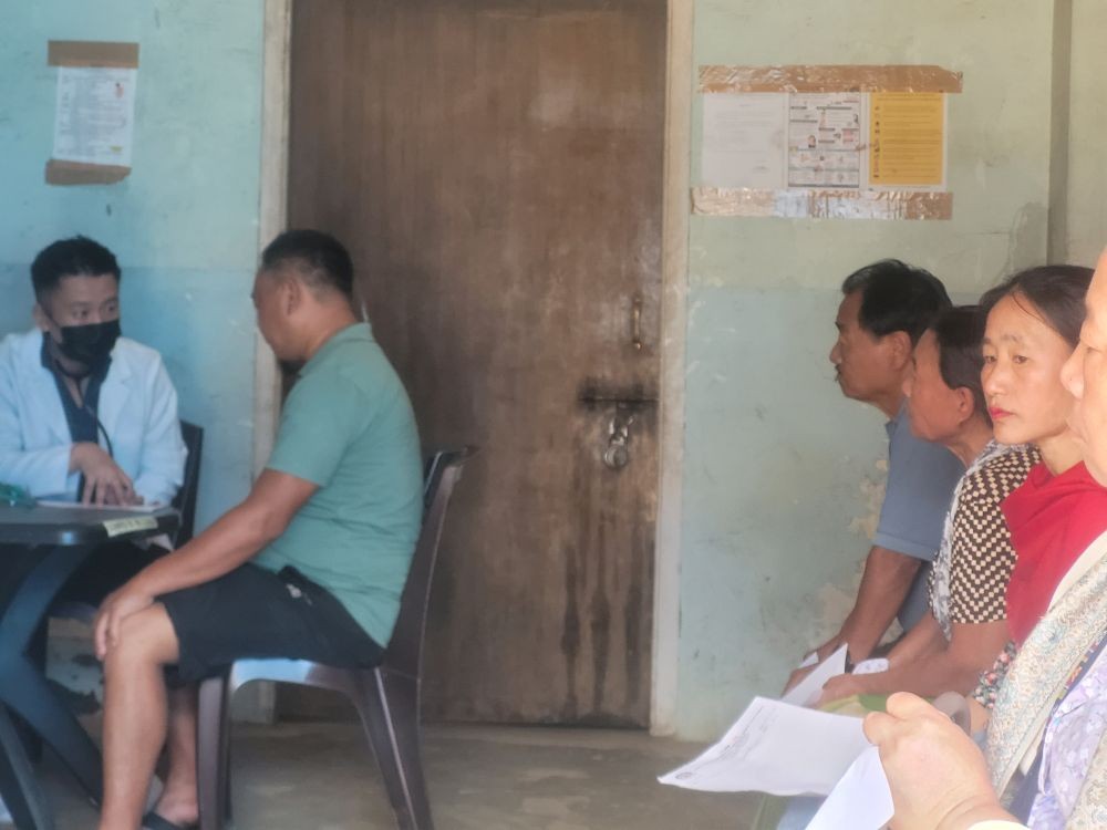 Residents of Tsiepfutsiepfe avail free medical services in Kohima on July 25. (Morung Photo)