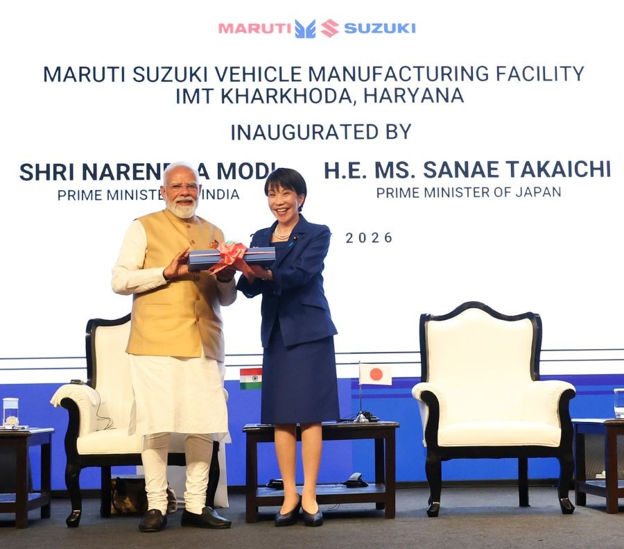 PM Modi, Japan PM inaugurate Maruti Suzuki India's mega plant in Haryana; to invest Rs 35,000 crore. (IANS Photo)