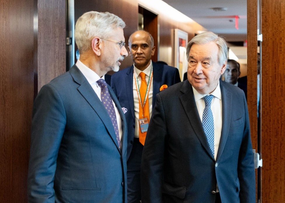 External Affairs Minister S Jaishankar meets United Nations Secretary-General Antonio Guterres at the UN headquarters on Monday, July 13, 2026. (Image Courtesy:: Indian UN Mission)