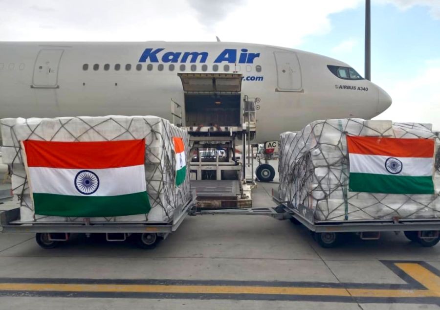 India dispatches 20 tonnes of critical dry materials for BCG and Tetanus-Diphtheria (Td) vaccines to Kabul to support Afghanistan’s child immunisation programme, on May 22, 2026. (: IANS/X/@MEAIndia File Photo)