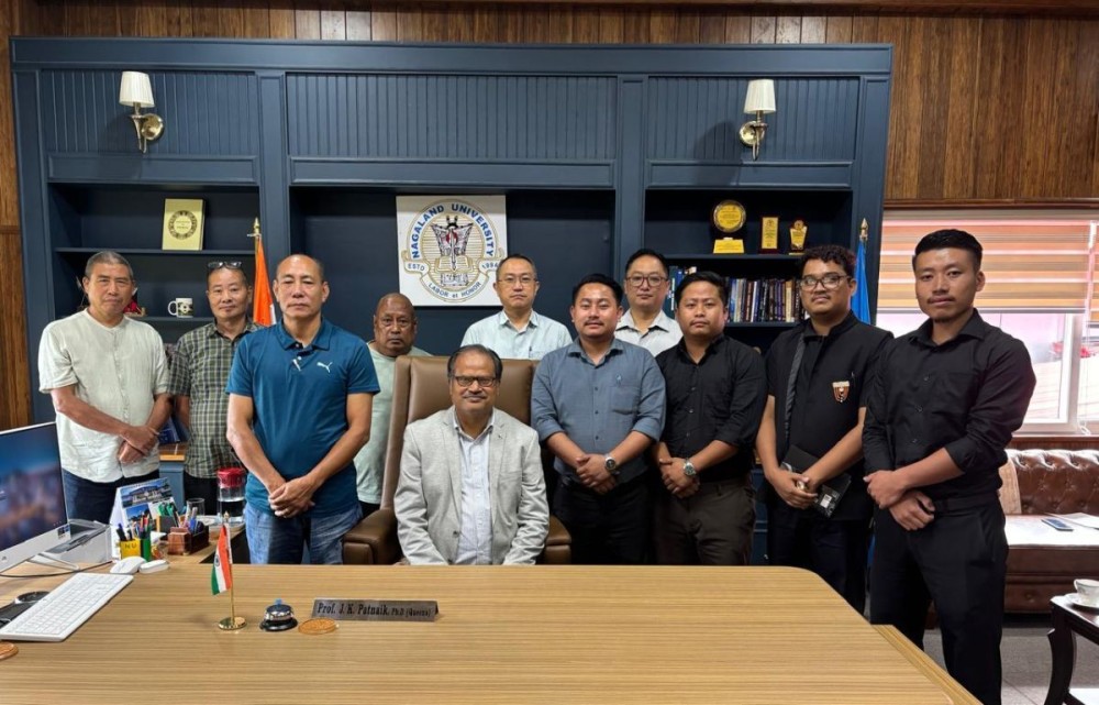 Members of the ANCSU with Nagaland University authorities during the meeting held on July 27. (Photo Courtesy: ANCSU)