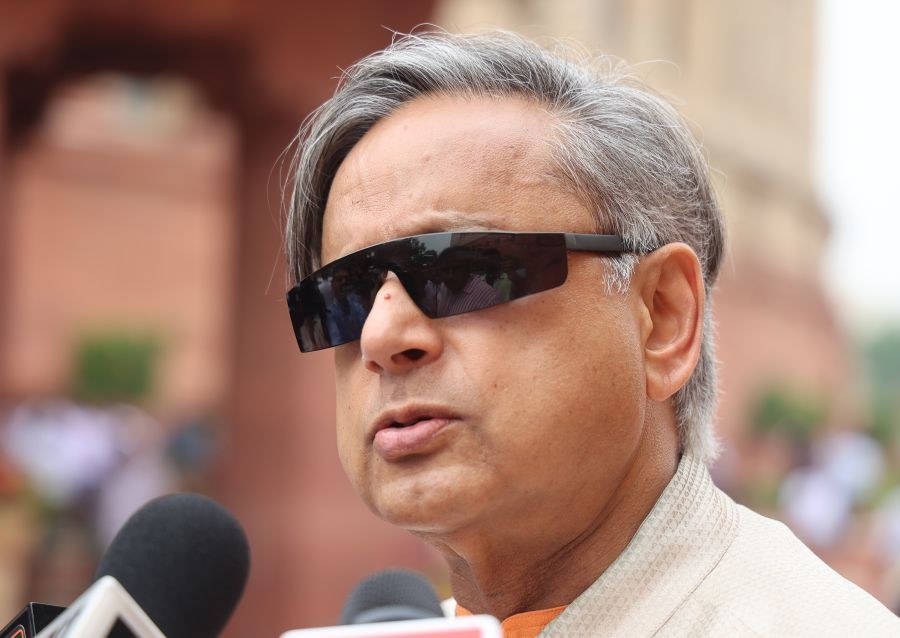 Congress MP Shashi Tharoor during the first day of the Monsoon Session of Parliament in New Delhi on July 20, 2026. (IANS Photo)