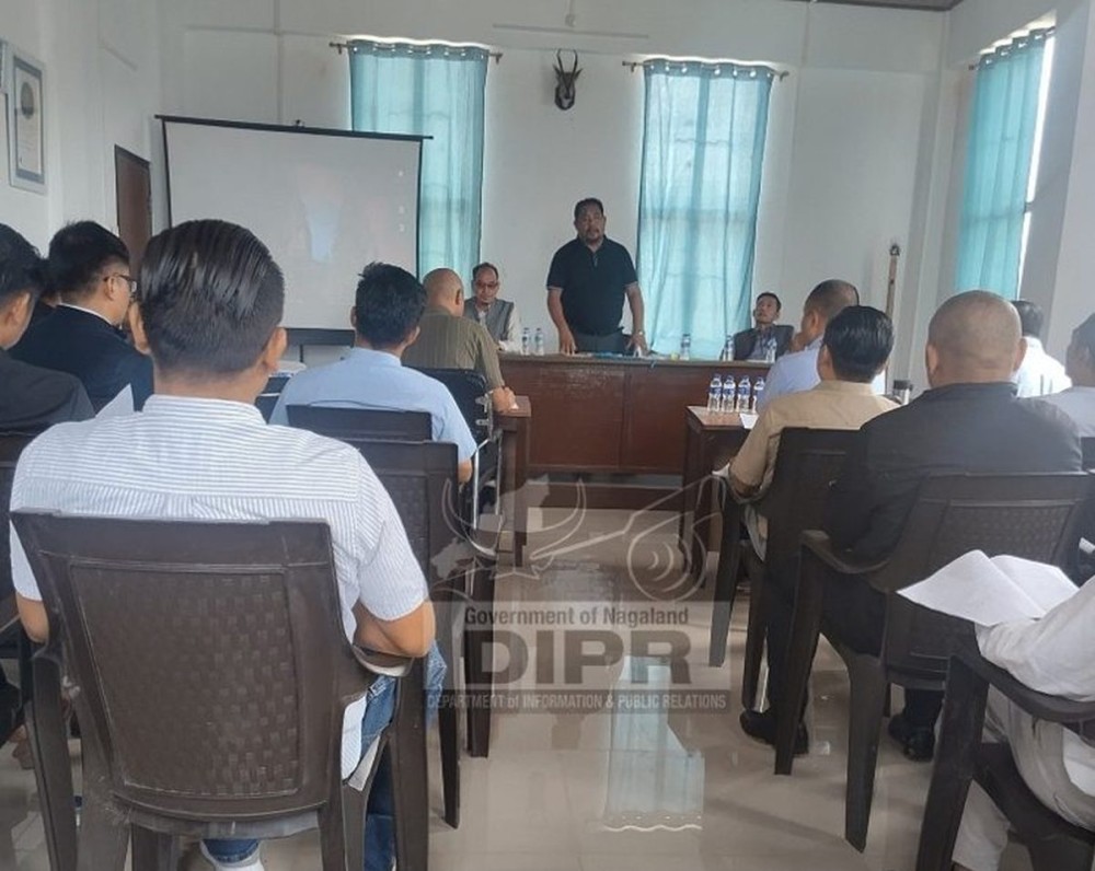 Officials during the DPDB meeting held meeting held on July 13 at the SP Conference Hall in Noklak.