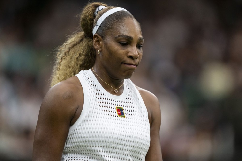 London: Serena Williams of the United States reacts during the women's singles first round match against Maya Joint of Australia at Wimbledon tennis Championship in London, Britain, on June 30, 2026.(Xinhua via IANS)