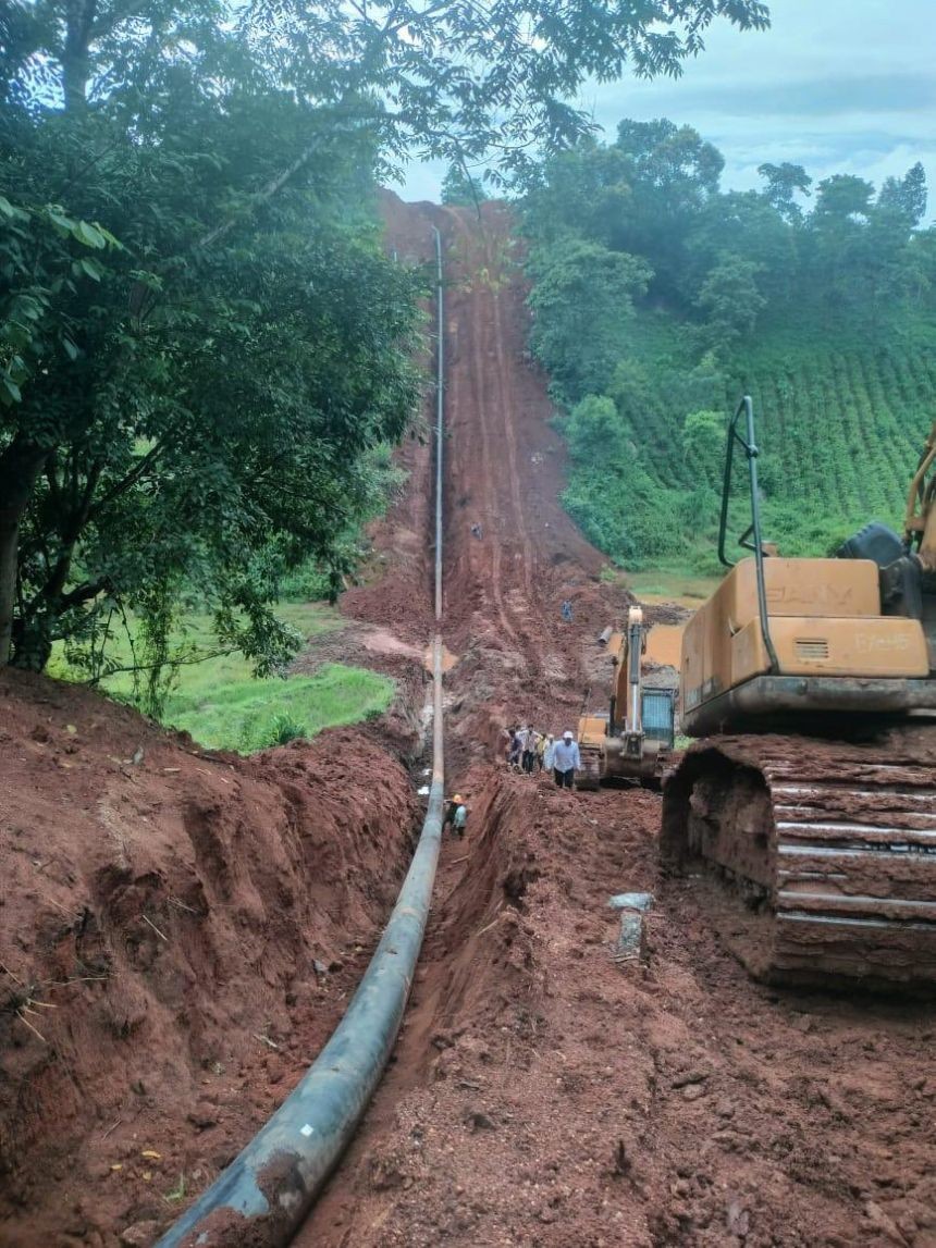A section of the newly commissioned Dergaon-Dimapur gas pipeline, connecting Nagaland to the North East and National Gas Grids.