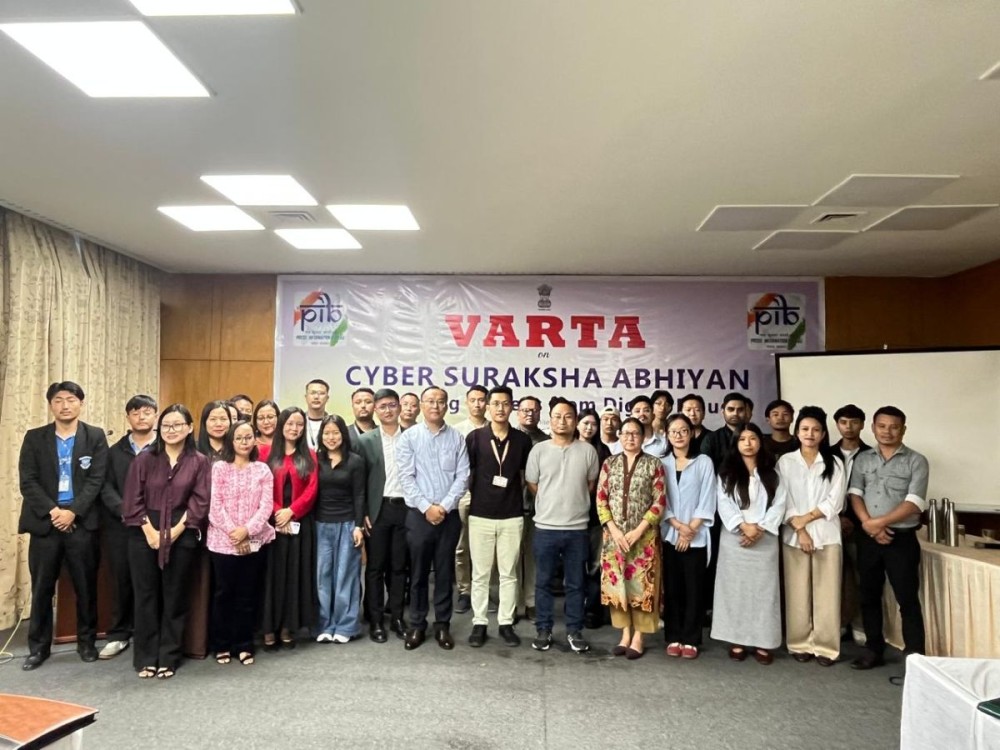 Officials with participants of Varta on Cyber Suraksha Abhiyan in Kohima on August 21.