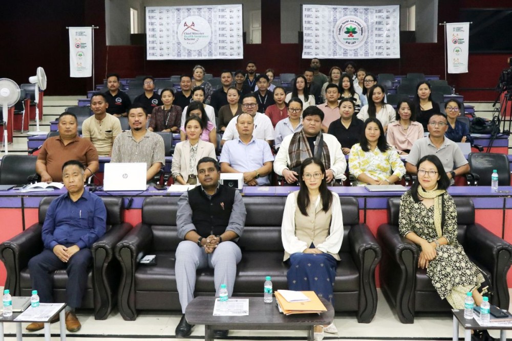 Officials of the Nagaland Health Protection Society with media persons during a media sensitisation programme on AB PM-JAY and CMHIS in Kohima on August 20. (Morung Photo)