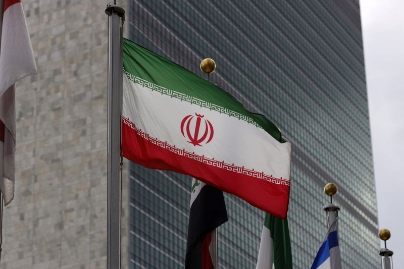 An Iranian flag is pictured at the United Nations headquarters in New York, Jan. 8, 2020. (Xinhua/Li Muzi/IANS File Photo)
