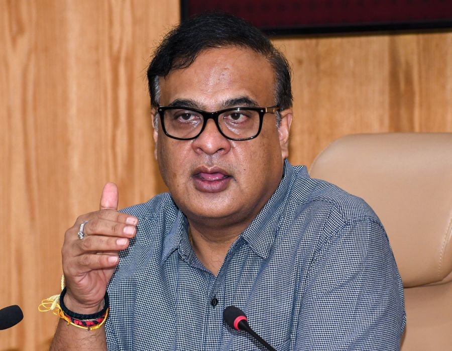 Assam Chief Minister Himanta Biswa Sarma addresses a press conference on the flood situation, at Lok Sewa Bhawan in Guwahati on July 24, 2026. (IANS File Photo)