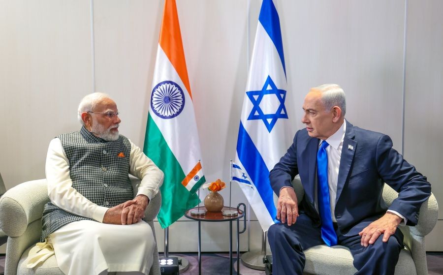 Prime Minister Narendra Modi with Israel’s Prime Minister Benjamin Netanyahu during a meeting in Tel Aviv on February 25, 2026. (IANS/PMO File Photo)
