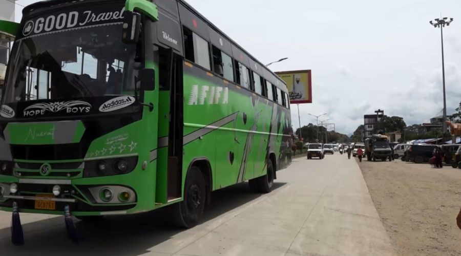 Manipur-Assam-Nagaland bus service resumes after over three years. (Photo source: Manipur Transport Department officials)