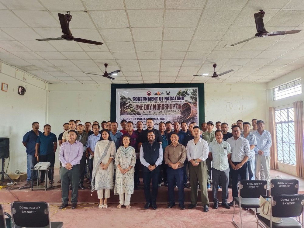 Officials, resource persons and participants during the one-day ODOP-Coffee workshop at Sangtemla Community Hall, Mokokchung, on August 19. (Morung Photo)