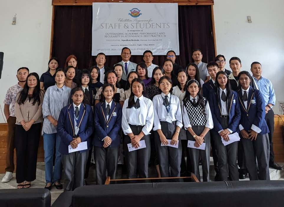 Some achievers of Baptist College Kohima with dignitaries