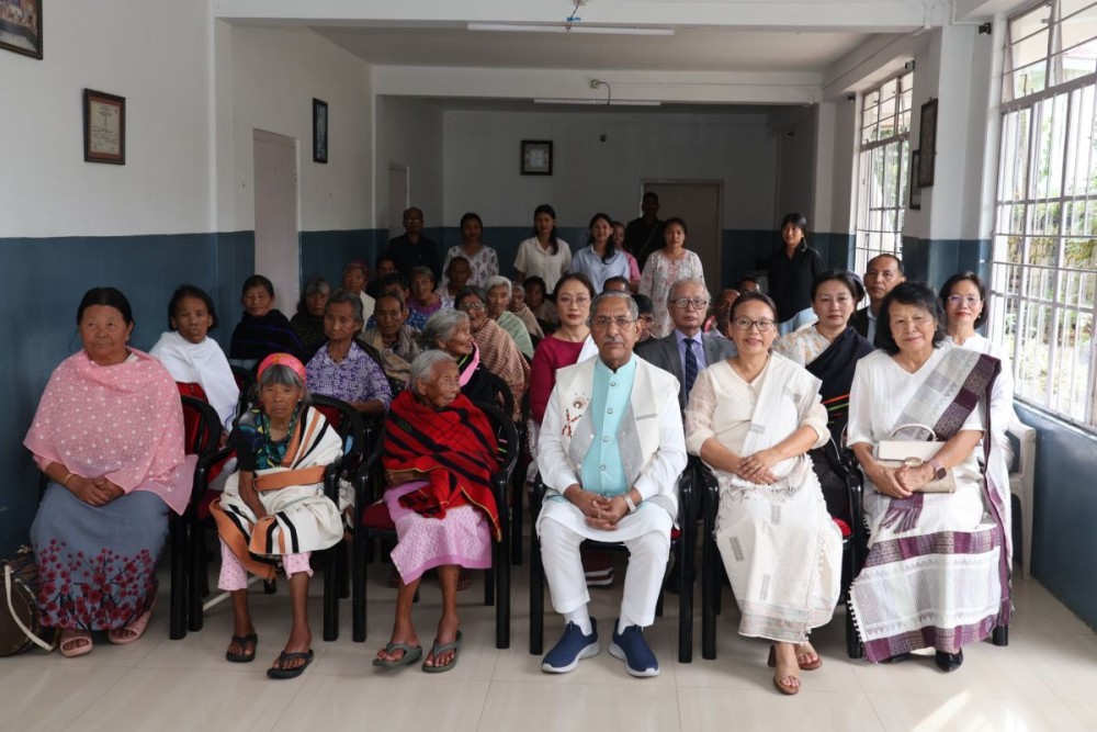 Nagaland Governor Nand Kishore Yadav with others during his visit to the Good Samaritan Senior Citizen’s Home at Meriema, Kohima, on August 12. (Photo Courtesy: Lok Bhavan Nagaland)