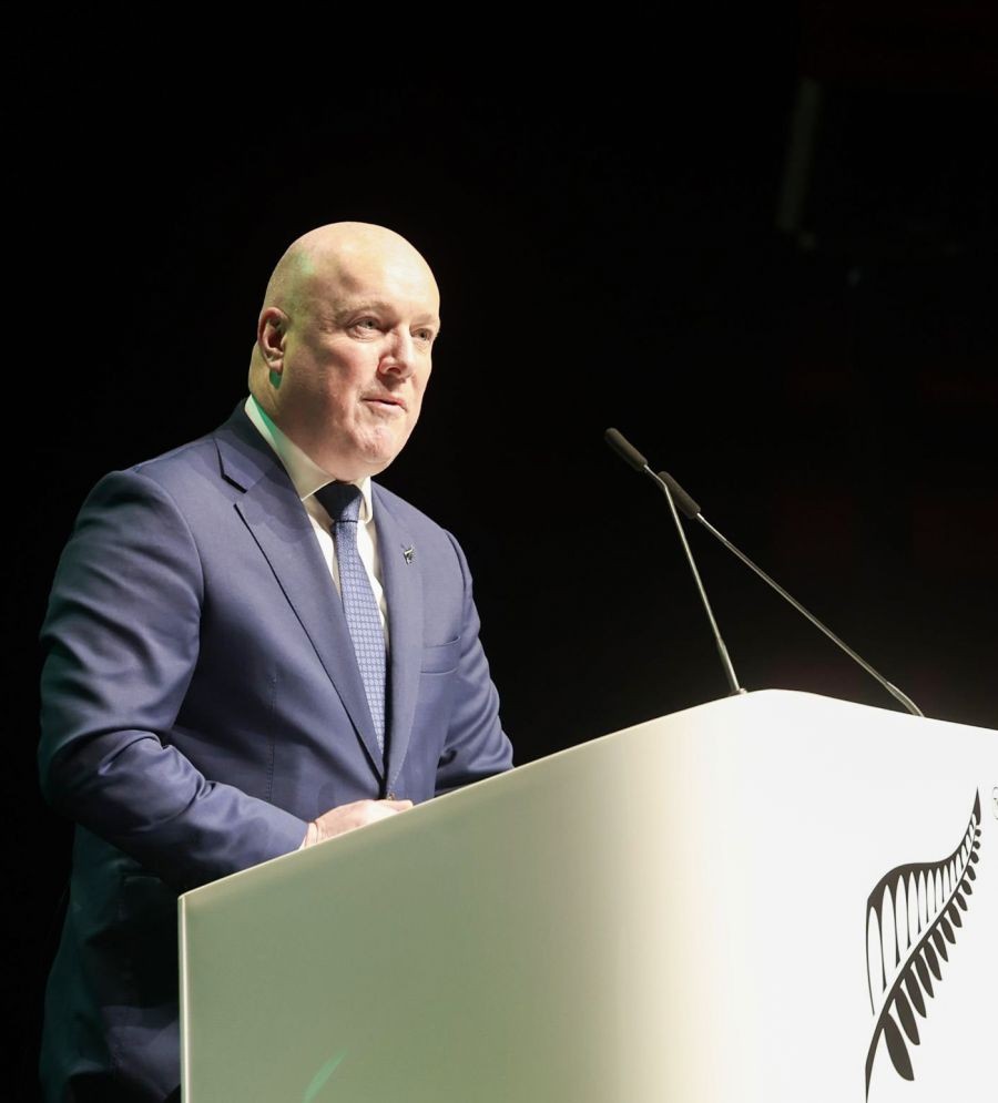 Prime Minister of New Zealand Christopher Luxon addresses members of the Indian community during a programme in Auckland, New Zealand, on July 11, 2026. (IANS/X File Photo )
