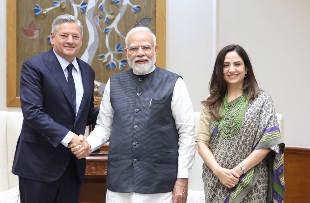Photo: MorungExpress Ted Sarandos Meets Prime Minister Narendra Modi, Unveils Netflix India Storytelling Initiative
