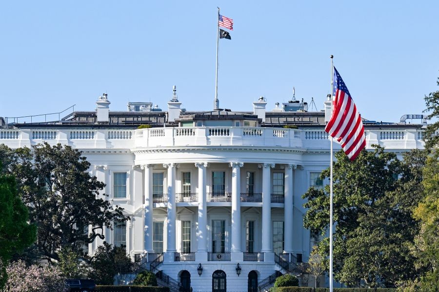 This photo taken on April 7, 2026 shows the White House in Washington, D.C., the U.S. capital. (Xinhua via IANS File Photo)