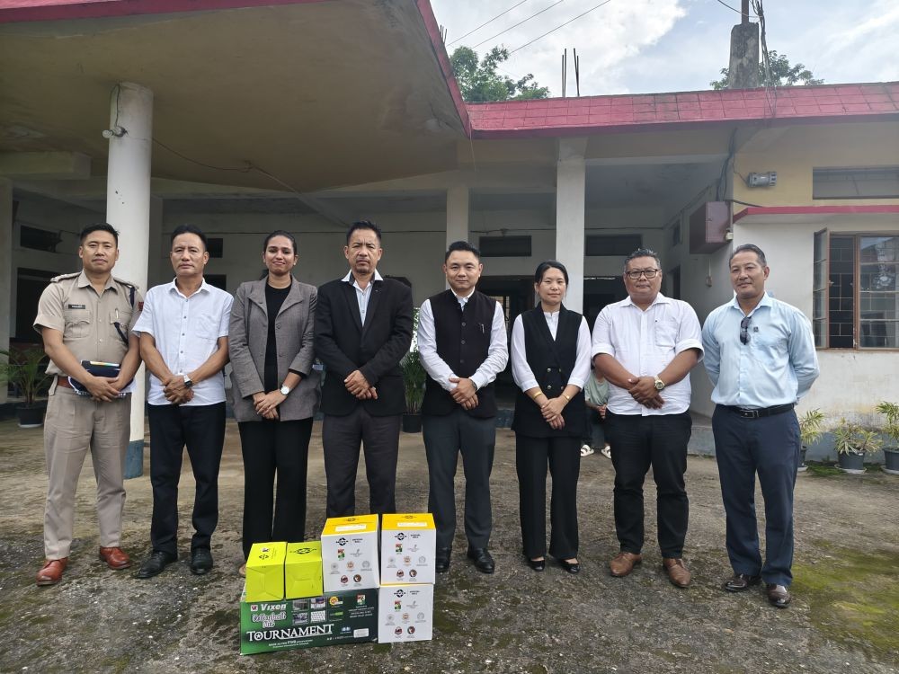Officials pose for a photo during the third-quarter periodic inspection of the District Jail, Mokokchung on August 21.