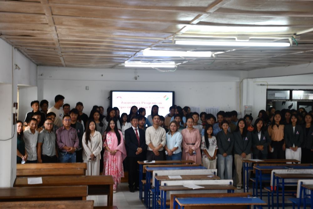Government Polytechnic Kohima students and faculty attend an awareness programme on the Special Intensive Revision (SIR) of electoral rolls in Kohima on August 13.