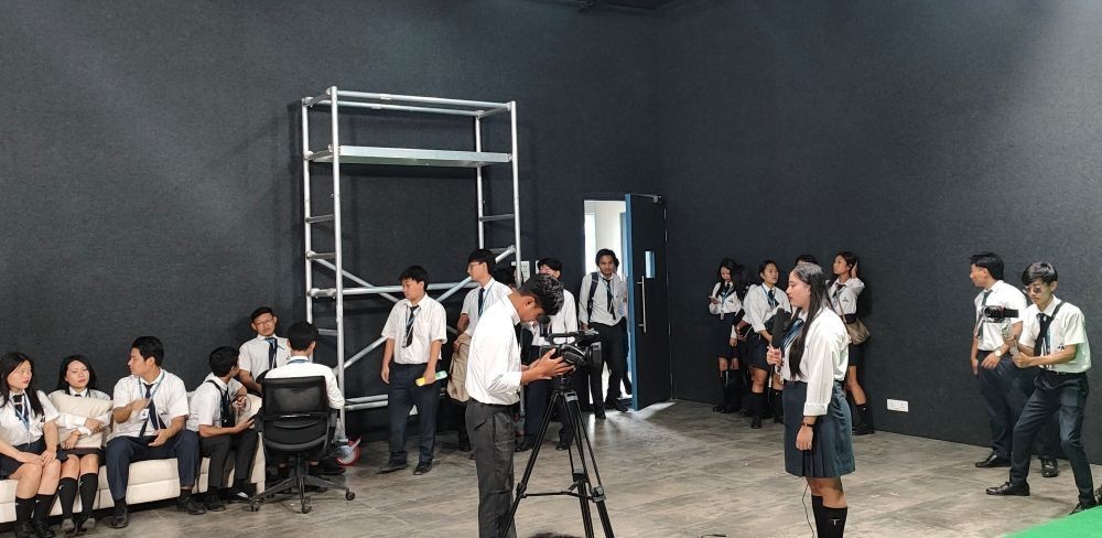 Mass Communication students of Tetso College during a practical class at Miyazaki Narrative Lab, Tetso College. (Photo Courtesy: Moarula Pongen)