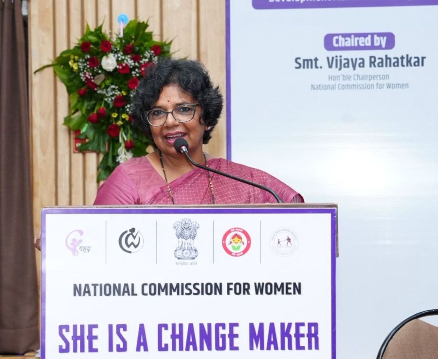 NCW chief Vijaya Rahatkar educates women on right to file ‘Zero FIR’ (File photo: NCW)