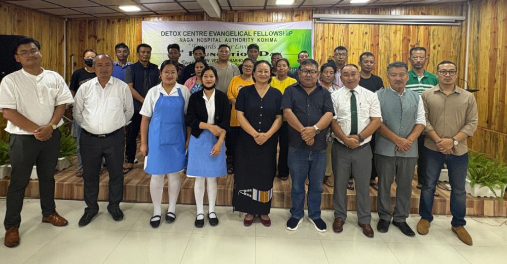 Rev Vezopa Rhakho, Dr Sungtimen Jamir and others during the second foundation day celebration of DCEF NHAK in Kohima on August 16.