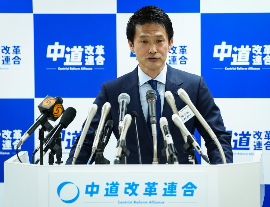 Junya Ogawa speaks after being elected as the new leader of Japan's main opposition force, the Centrist Reform Alliance (CRA), in Tokyo, Japan, February 13, 2026 (Xinhua/IANS File Photo)