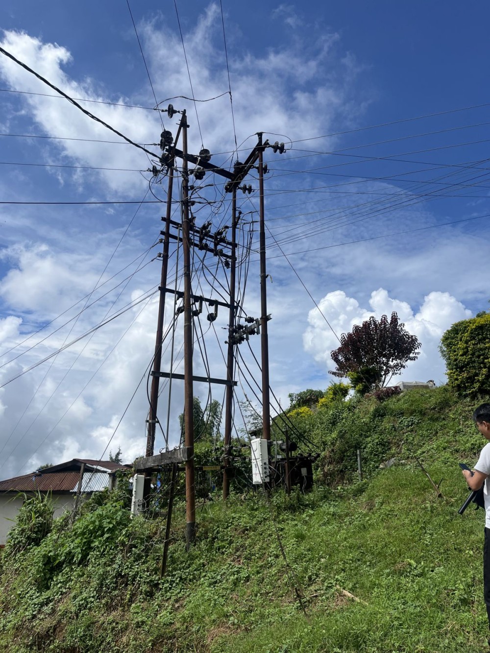 The electrical infrastructure at Police Reserve Colony serving the affected colonies in Wokha, where residents have been facing a prolonged power outage since September 4. (Morung Photo)