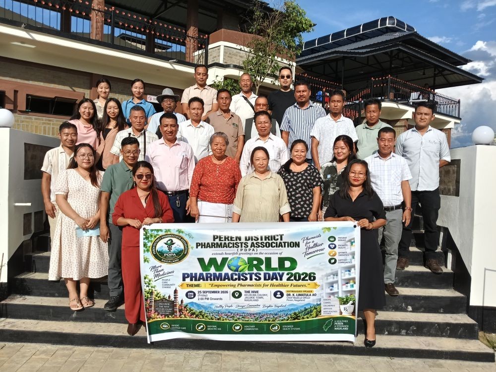 Officials and participants pose for a photograph during the World Pharmacists Day observance at the CMO office in Peren on September 25.