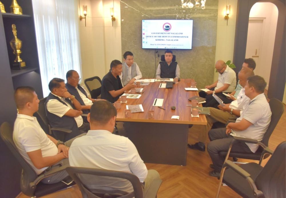 Officials during the review meeting held at the office chamber of the Deputy Commissioner, Kohima on September 10.