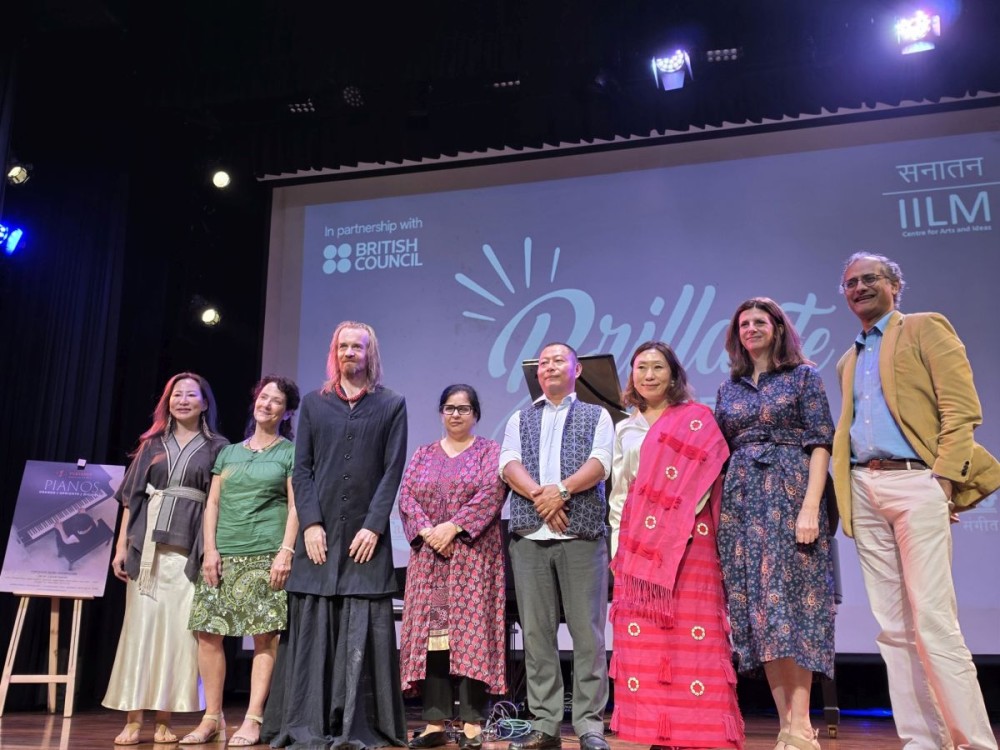 Advisor Dr Kekhrielhoulie Yhome seen with Alison Barrett MBE, Country Director, British Council India, Founder of Brillante Piano Festival, Khyochano TCK and other Officials and participants during the inaugural of the 6th edition of Brillante at the British Council, New Delhi on September 18.