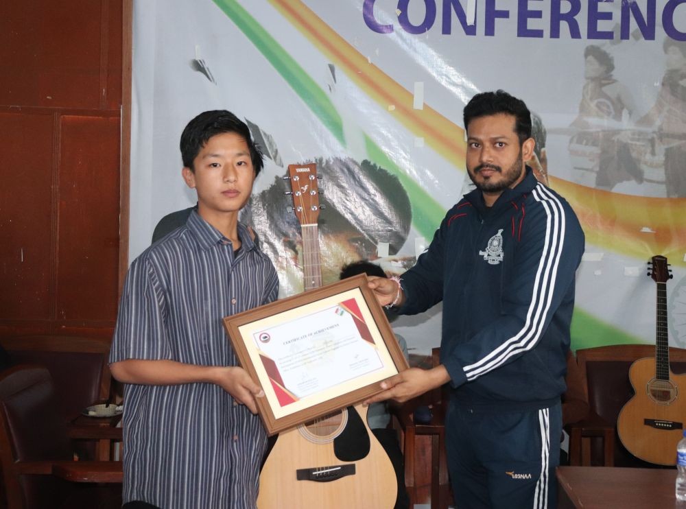 Apunu, winner of SVEEP Instrumental Guitar Contest, Zunheboto. (Morung Photo)