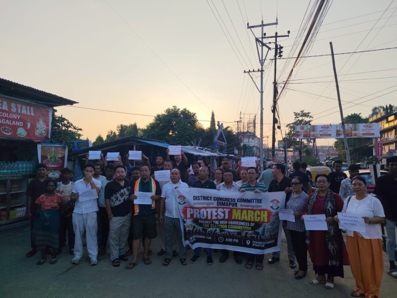 Nagaland Congress protest against CEC across State