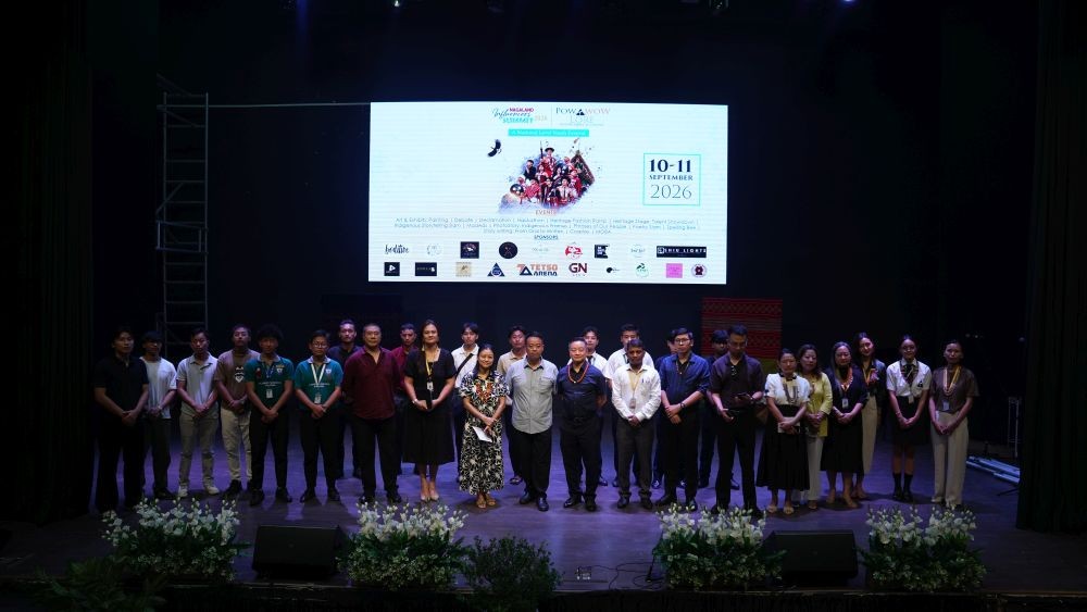 A glimpse from the inaugural session of Pow-Wow Lore: Youth Quill and Canvas 2026 — celebrating creativity, culture, and the vibrant spirit of youth at the National-Level Youth Festival. (Photo Courtesy: Tetso College)