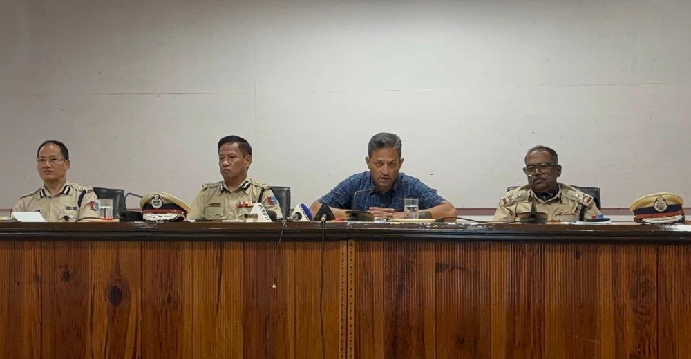 Nagaland DGP Rupin Sharma and other officials on September 29.