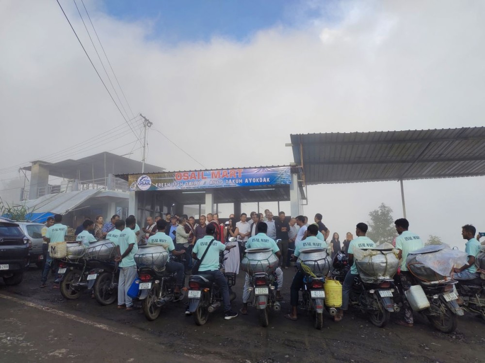 Osail Mart, Mokokchung’s first live fish mart, was launched at Chuchuyimpang Village on September 16. (Morung Photo)