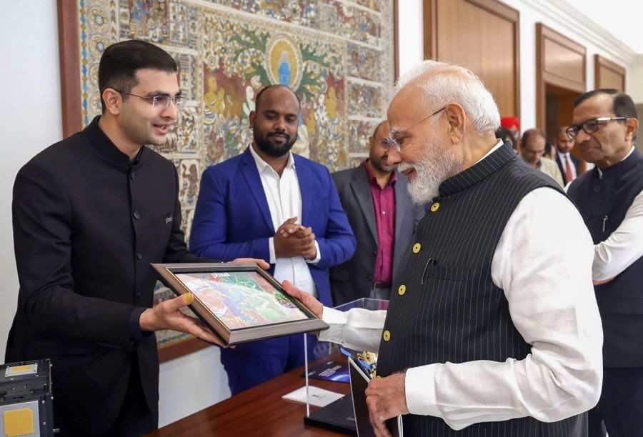 Prime Minister Narendra Modi interacts with young entrepreneurs and innovators from India’s space sector during a meeting in New Delhi, on August 21, 2026. (Photo: IANS/X/@narendramodi)