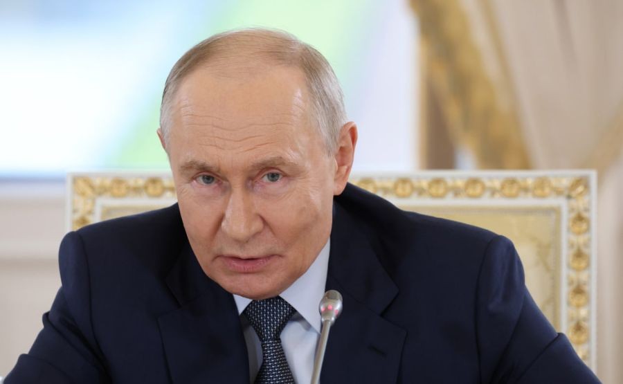 Russian President Vladimir Putin attends the St. Petersburg International Economic Forum (SPIEF) in St. Petersburg, Russia, on June 4, 2026. (IANS/X/@mfa_russia Photo)