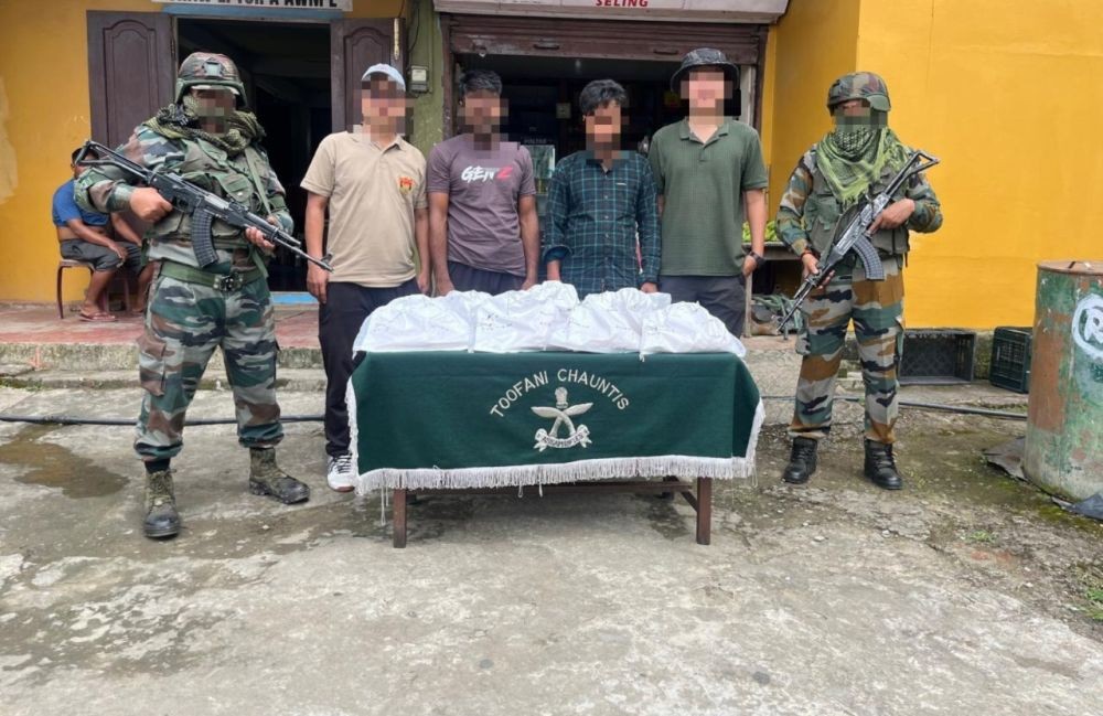 Methamphetamine tablets and heroin seized in Mizoram, 3 arrested (Photo courtesy Assam Rifles)