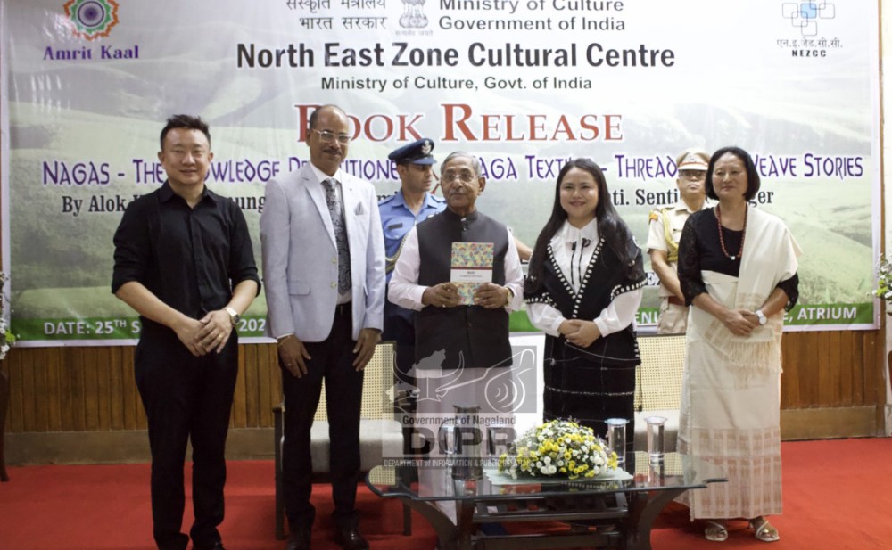 Governor of Nagaland and Chairman, NEZCC, Nand Kishore Yadav released two books at the NEZCC Headquarters, Chümoukedima on September 25. (DIPR Photo)