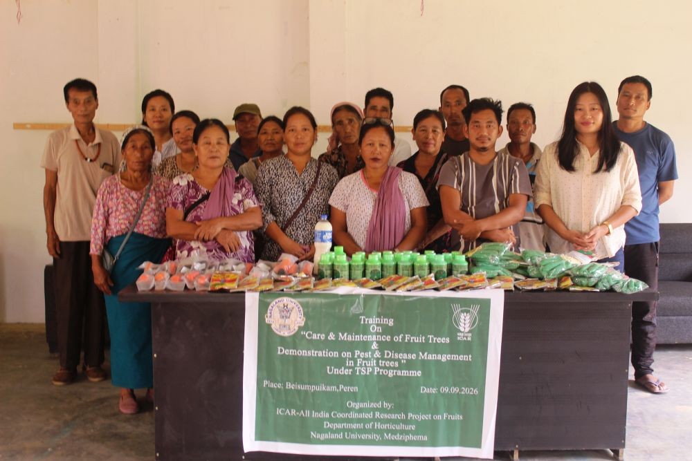 Participants during the day long farmers’ interaction cum training held at Beisumpuikam, under Peren district, on September 23.