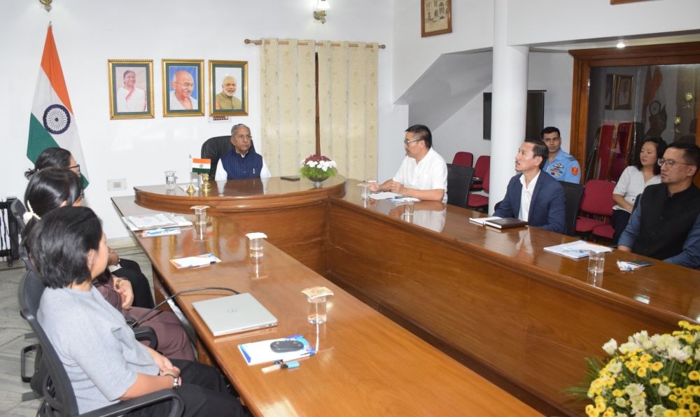 Nagaland Governor Nand Kishore Yadav held a review meeting with NSSB officials at Lok Bhavan, Kohima on September 23. (Photo Courtesy: PRO Lok Bhavan Nagaland)