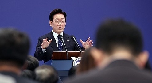 South Korea's President Lee Jae Myung speaks during a press conference on Sept. 18, 2026 (Image Courtesy: Yonhap/IANS)
