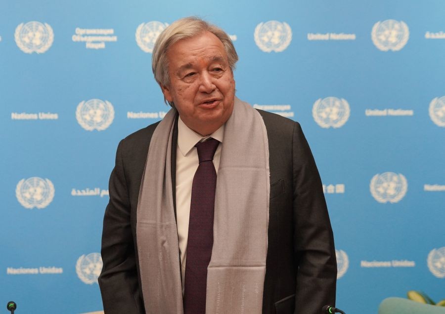 United Nations (UN) Secretary-General Antonio Guterres during a meeting with the UN India Team on the sidelines of the 18th BRICS Summit in New Delhi on September 11, 2026. (Photo: IANS/X/@UNinIndia)