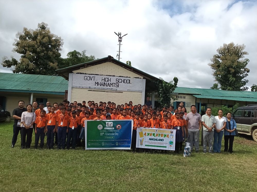 Attendees during the observance of National Ayurveda Day at Mhainamtsi Government High School on September 23. (Photo Courtesy:  CMO Office Peren)