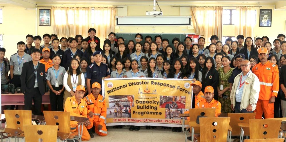 Dignitaries and others during disaster preparedness programme at DBCK on September 17.